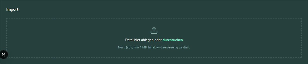 Import-Bereich
