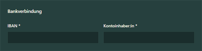 Bankverbindung